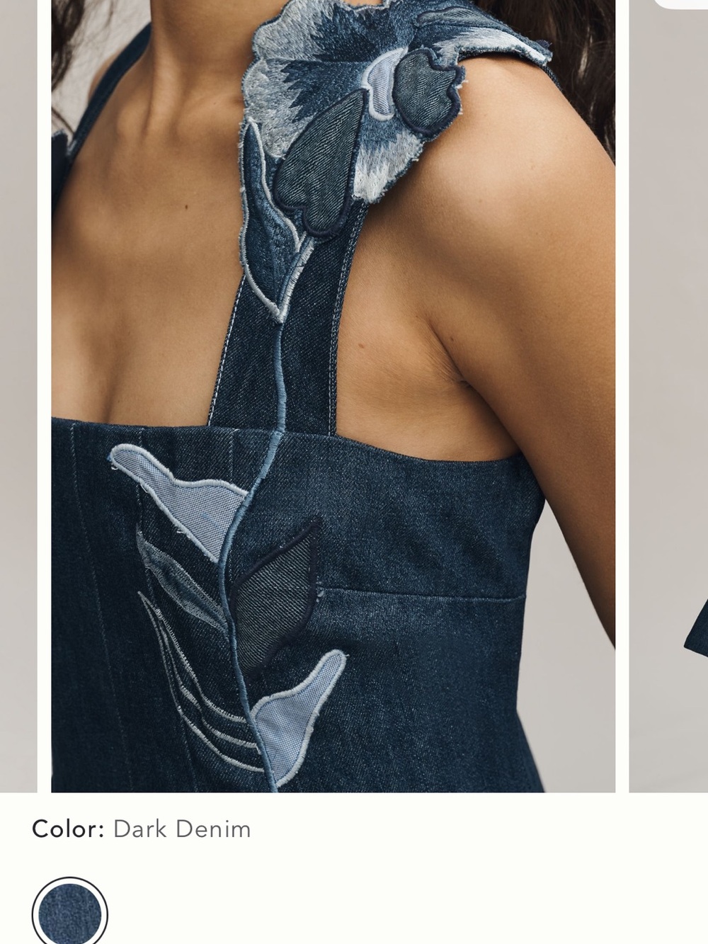 Maeve Dark Denim Dress - Picture 3 of 3